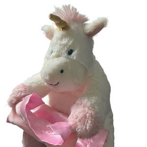 Peek-A-Boo Furry Friends Unicorn White & Pink Talking Moving Fun Plush‎ Baby Toy